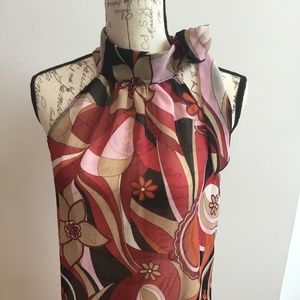 Julies Closet tie neck blouse